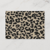 カーキー、タン、ヒョウ柄 名刺 (裏面)