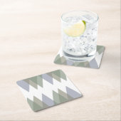 カーキ三角形 スクエアペーパーコースター (インサイチュ)