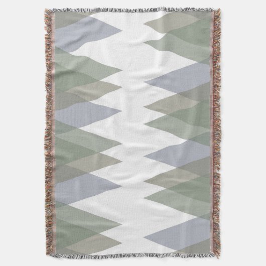 カーキ三角形 スローブランケット (正面縦)