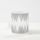 カーキ三角形 フロストグラスマグカップ (正面左)