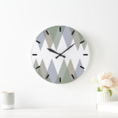 カーキ三角形 ラージ壁時計 (ホーム)