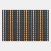 カーキ大学院書道タイポグラフィ脚本 ラッピングペーパーシート (正面3)