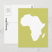 カーキ大胆なアフリカ ポストカード (正面/裏面)