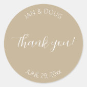 カーキ結婚スタイライズド ラウンドシール (正面)