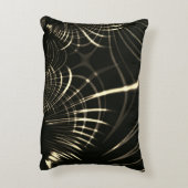 カーキ色と暗い背景の尖った曲線 アクセントクッション (裏面(縦))