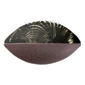 カーキ色と暗い背景の尖った曲線 アメリカンフットボール (回転90)