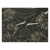 カーキ色と暗い背景の尖った曲線 テーブルクロス (正面(横))