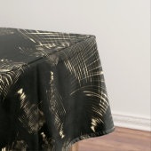 カーキ色と暗い背景の尖った曲線 テーブルクロス (インサイチュ)