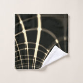 カーキ色と暗い背景の尖った曲線 バスタオルセット (ウォッシュタオル)