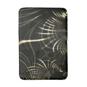 カーキ色と暗い背景の尖った曲線 バスマット (正面縦)