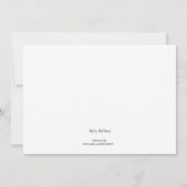 カーキ色のダマスク織のメッセージカード ノートカード (裏面)