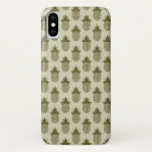 カーキ色のパイナップルパターン Case-Mate iPhoneケース (裏面)