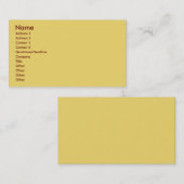 カーキ色の名刺 名刺 (正面/裏面)