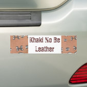 カーキ色の革ではないです バンパーステッカー (車上)