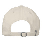 カーキ色の#NotMyPresident、はっきりしたで黒い文字 刺繍入りキャップ (裏面)