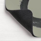 カーキ色円のEnsoの禅のマウスパッドを開けて下さい マウスパッド (コーナー)