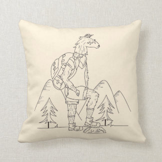 カーキ色Trailpacaの道の燃える山 クッション