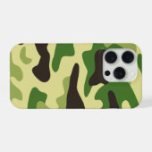 カーキ迷彩パターン iPhoneケース (裏面横)
