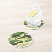 カーキ迷彩模様 コースター (側面)