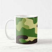 カーキ迷彩模様 コーヒーマグカップ (左)