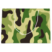 カーキ迷彩模様 ラージペーパーバッグ (正面)