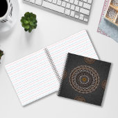 カーキ・クロコディラス・ポロソス・マンダラ・アート ノートブック