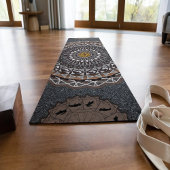 カーキ・クロコディラス・ポロソス・マンダラ・アート ヨガマット