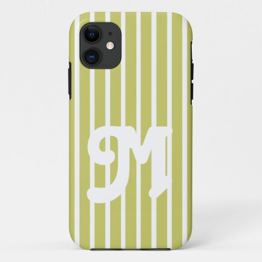 カーキ サファリ ストライプ Case-Mate iPhoneケース (裏面)