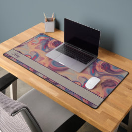 カーキ&スワカラフルールウォーター色カスタム デスクマット