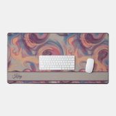 カーキ&スワカラフルールウォーター色カスタム デスクマット (キーボード&マウス)