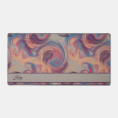 カーキ&スワカラフルールウォーター色カスタム デスクマット (正面)