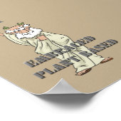 カーキ「私おもしろいは植物ベースを採用した」ビーガンポスター ポスター (角)