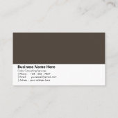 カーキ | "繊細で落ち着いている" 名刺 (裏面)