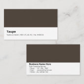 カーキ | "繊細で落ち着いている" 名刺 (正面/裏面)