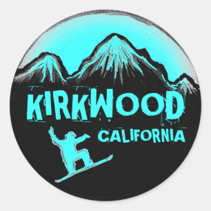 カークウッドカリフォルニアティール（緑がかった色）スノーボードシール ラウンドシール