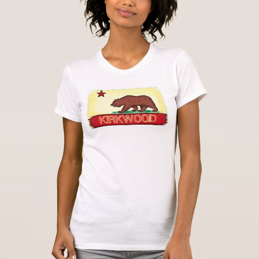 カークウッドカリフォルニアレディース州旗ティー Tシャツ (正面)