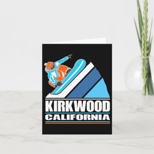 カークウッドカリフォルニア – ヴィンテージスノーボーダー カード (正面)