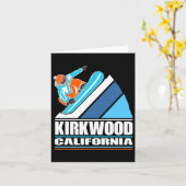 カークウッドカリフォルニア – ヴィンテージスノーボーダー カード (黄色い花)