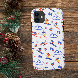 カークウッドマウンテンカリフォルニアスキースノーボードパターン iPhone 11 ケース