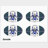 カークパトリックのクレストオンダグラスブルータータンチェック 楕円形シール (シート)