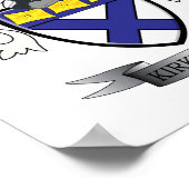 カークパトリック家紋コートオブアームズ ポスター (角)