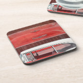 カークラシックズシェヴィベルエアダッジレッドホワイトヴィンテージ コースター (左側)