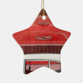 カークラシックズシェヴィベルエアダッジレッドホワイトヴィンテージ セラミックオーナメント (右)