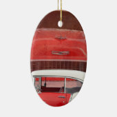 カークラシックズシェヴィベルエアダッジレッドホワイトヴィンテージ セラミックオーナメント (右)