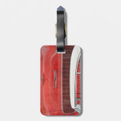 カークラシックズシェヴィベルエアダッジレッドホワイトヴィンテージ ラゲッジタグ (裏面縦)