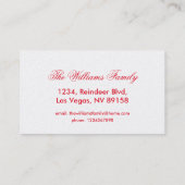 カークラシックズシェヴィベルエアダッジレッドホワイトヴィンテージ 名刺 (裏面)