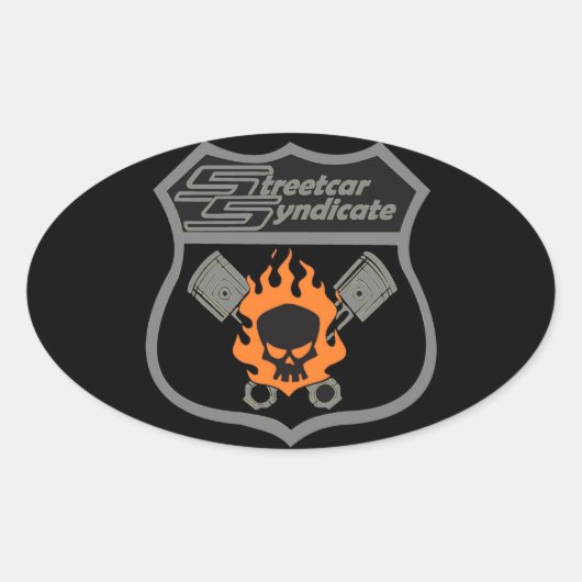 カークラブシール 楕円形シール (正面)