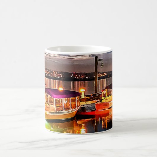 カークランドの夜の色の付いたボート コーヒーマグカップ (中央)