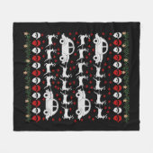 カークリスマス フリースブランケット (正面(横))