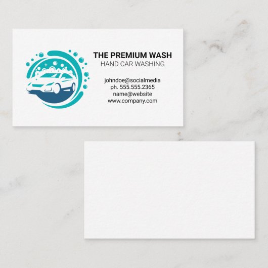 カークリーニングロゴ 名刺 (正面/裏面)